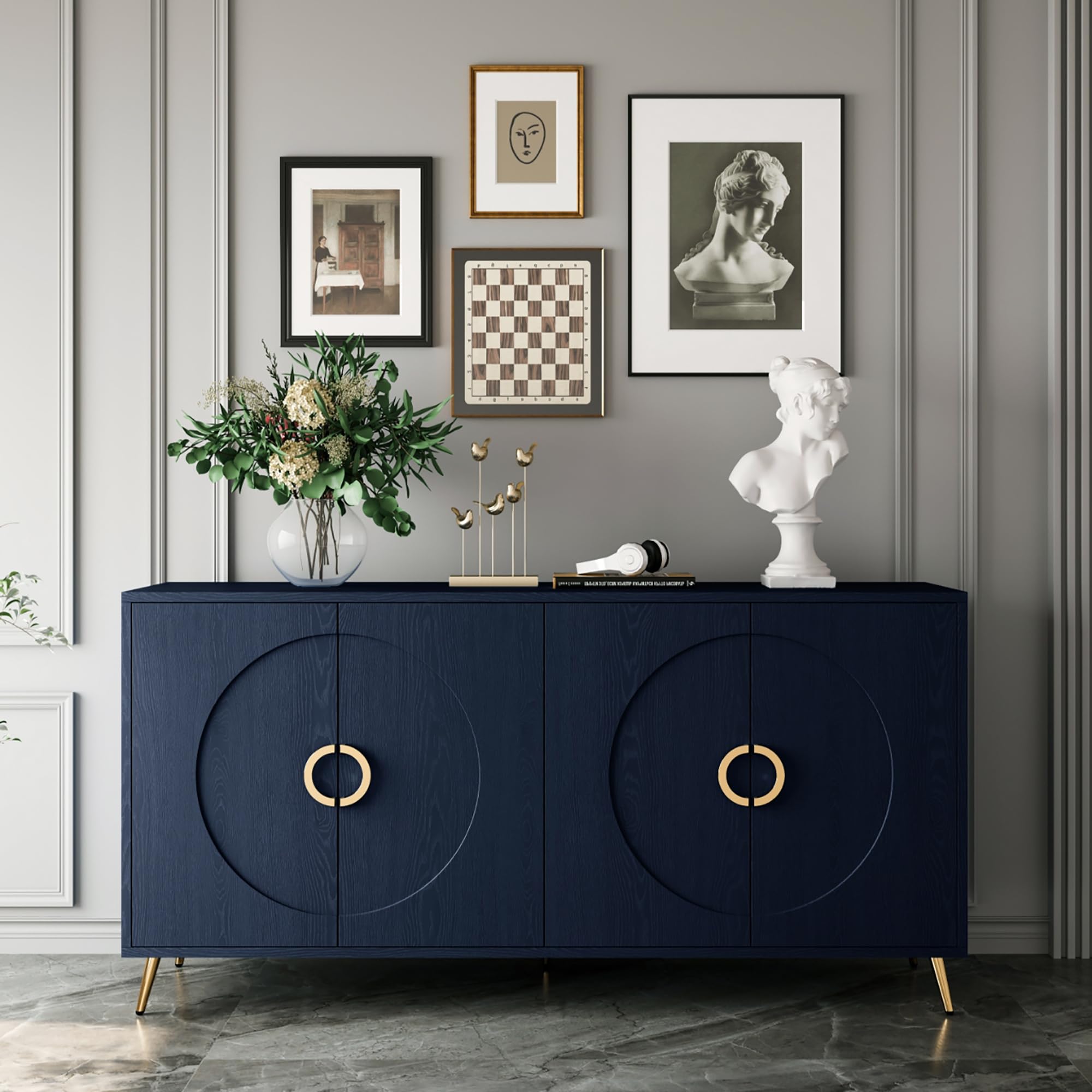 Modern Large Sideboard with 4 Doors