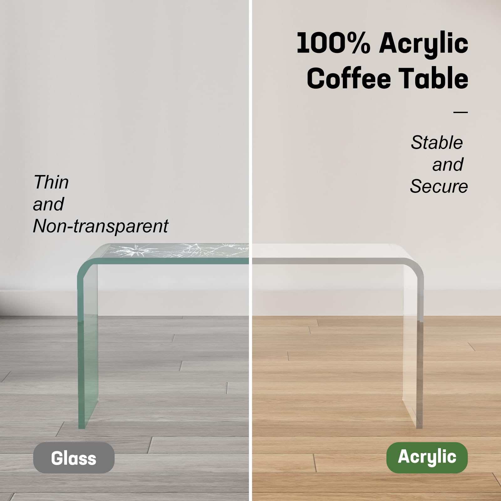 Premium Acrylic Coffee Table - 44L x 16W x 16H