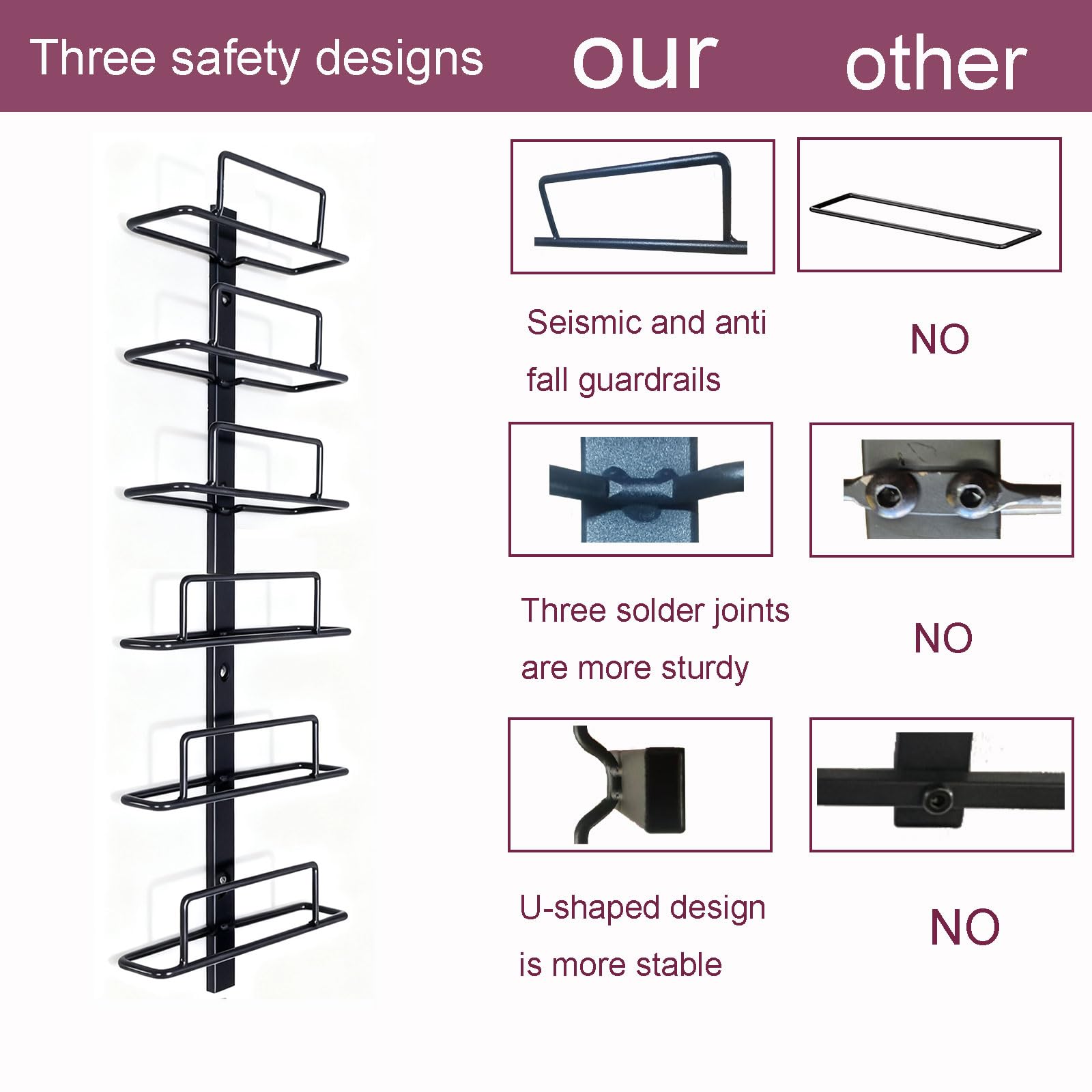 Modern Wall Mounted Wine Rack - 24 Bottle Holder