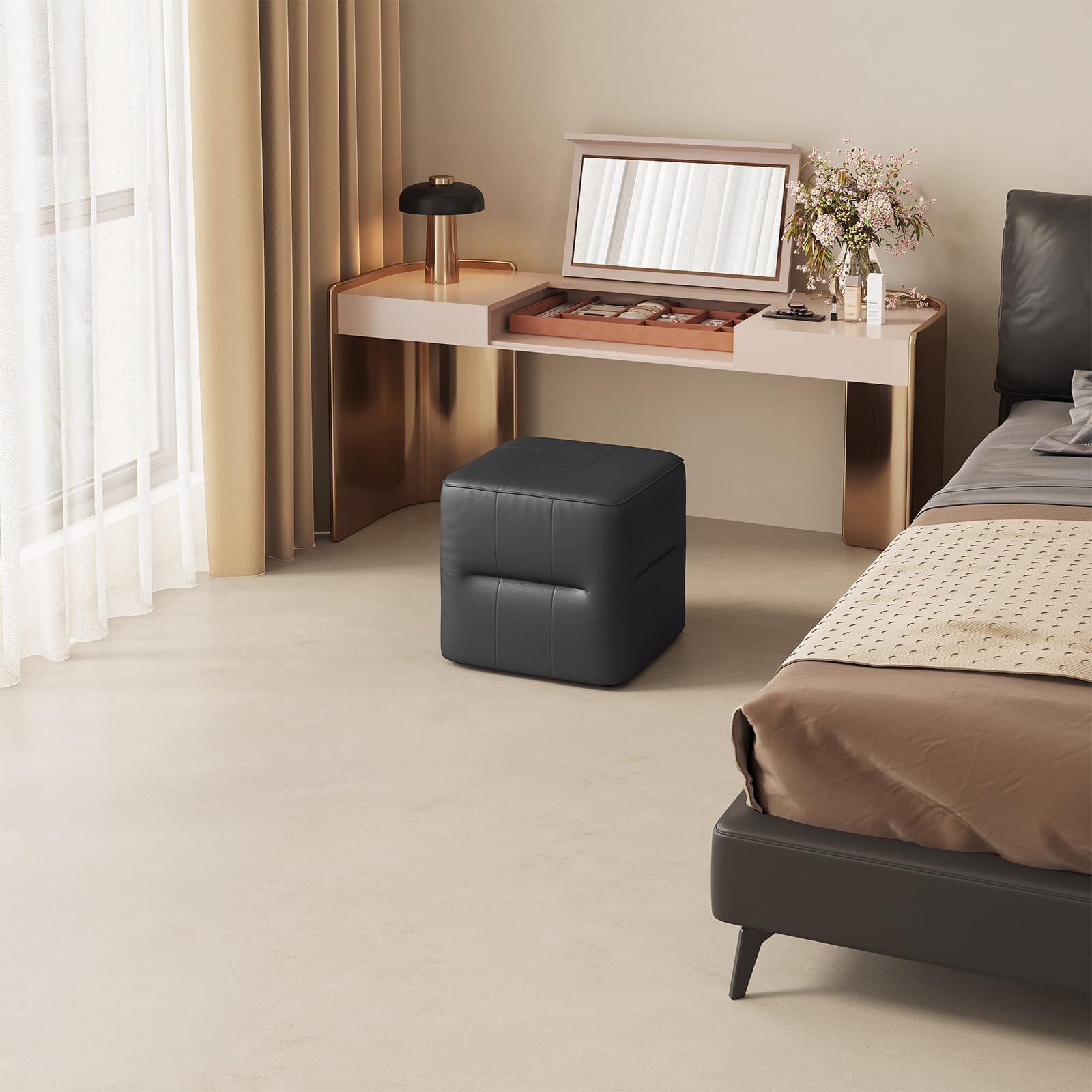 17" Square Ottoman Pouf Foot Rest