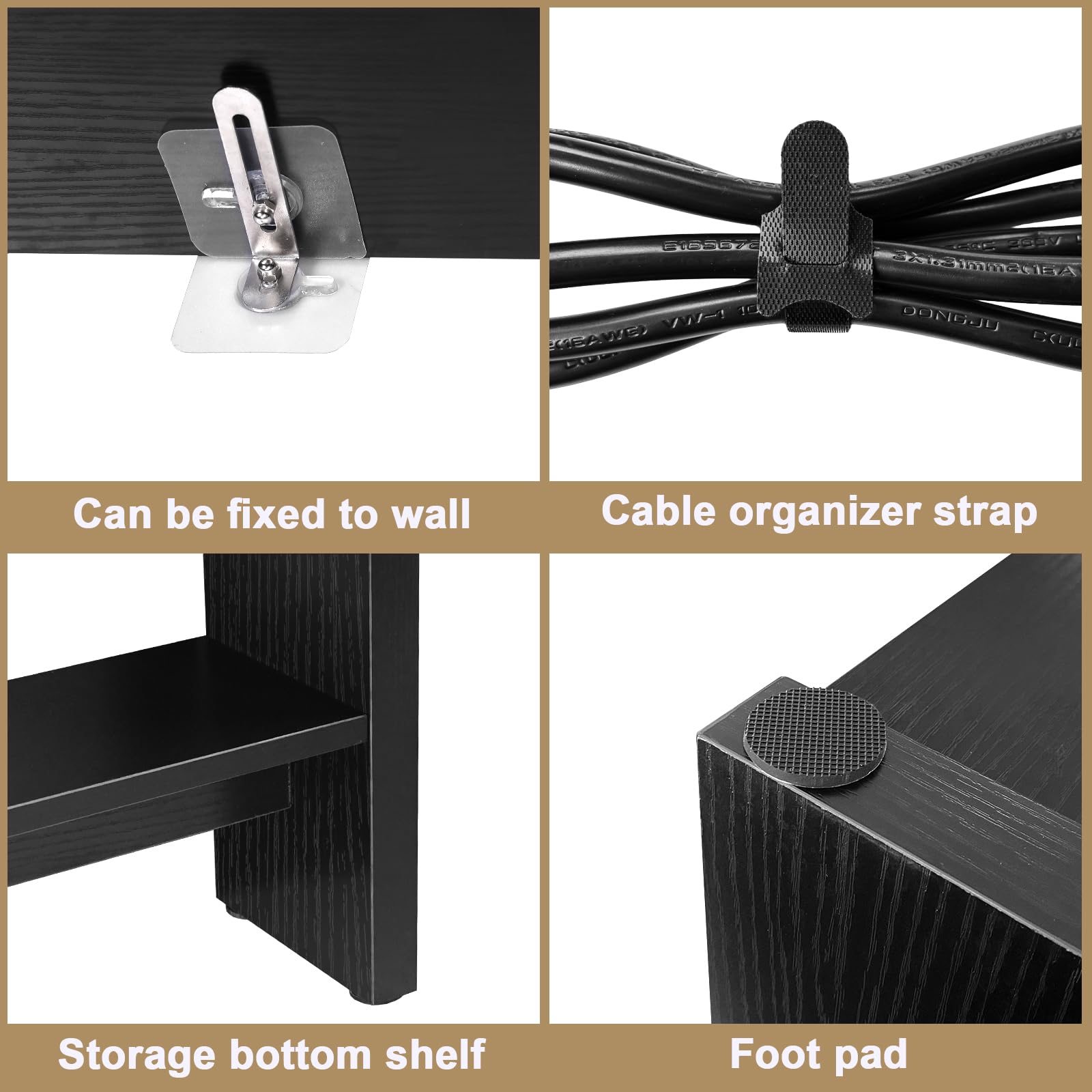 Narrow Sofa Table with Outlet and USB Charging Station
