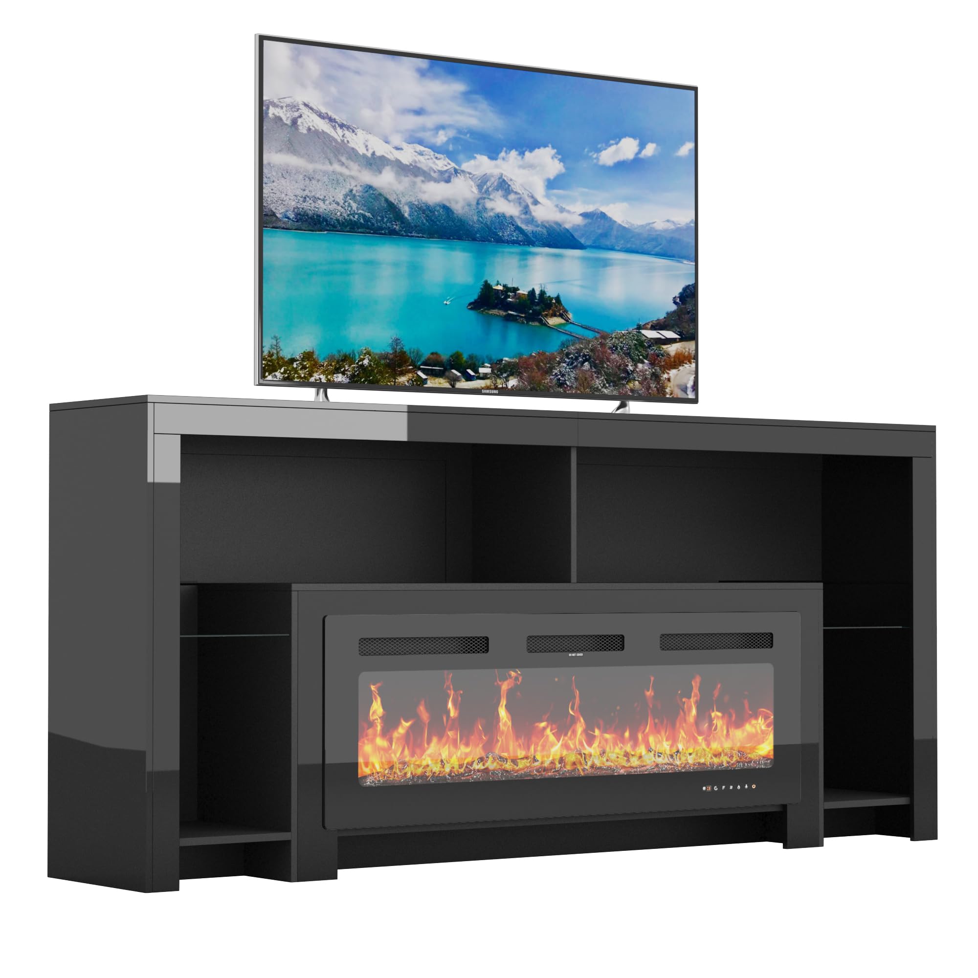 82" Fireplace TV Stand with LED Lights