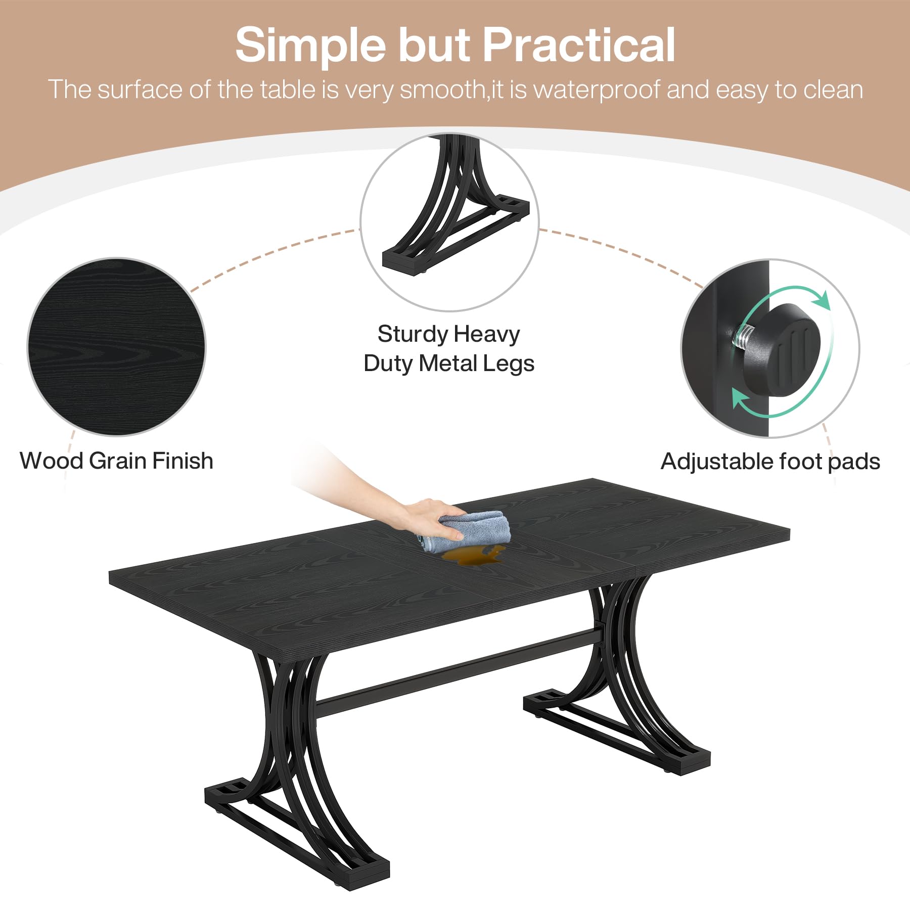 10.5FT Conference Table for 8-10 People
