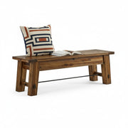 60-Inch Rustic Wood Bench