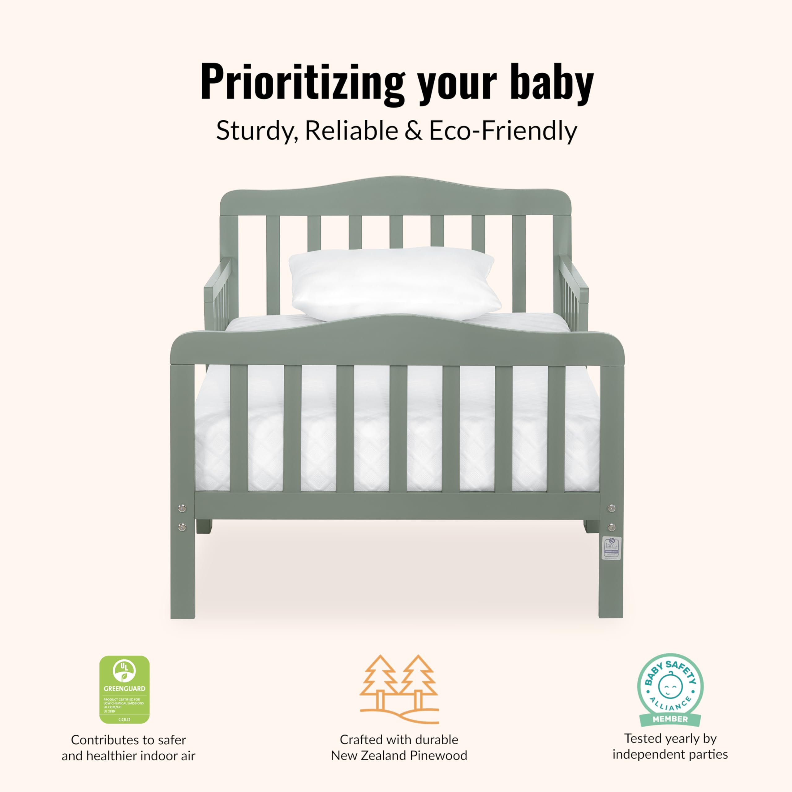 Classic Design Toddler Bed in Meadow Green