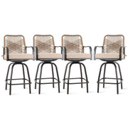 Swivel Outdoor Bar Stools Set of 4