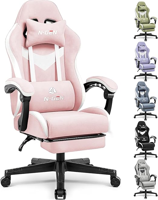 Ergonomic Gaming Chair with Lumbar Support and Adjustable Armrests