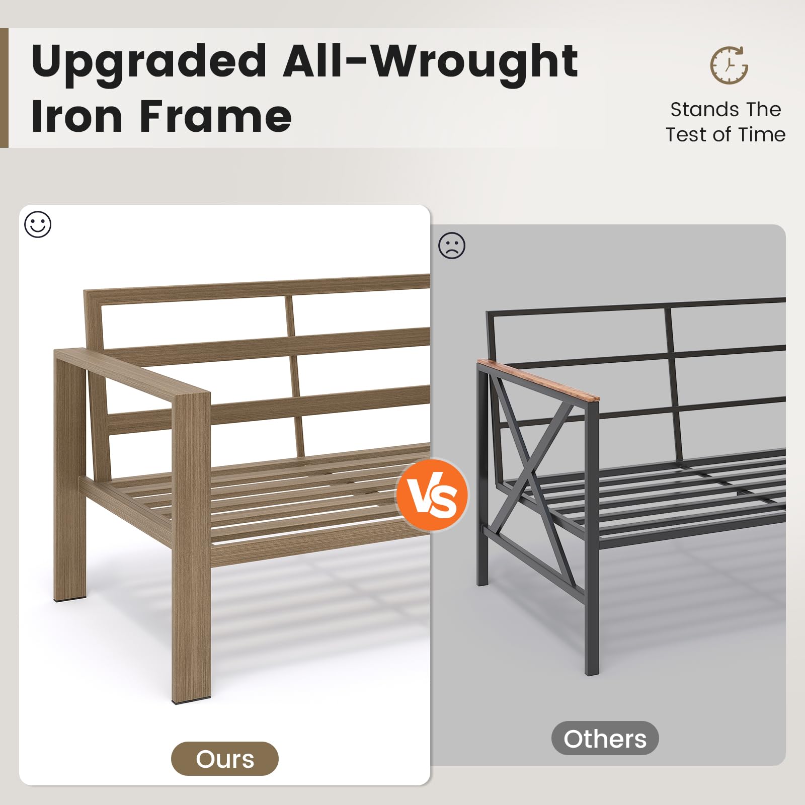 6 Piece Outdoor Sectional Sofa Set with Coffee Table