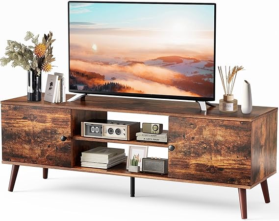 Modern Mid Century TV Stand with Storage