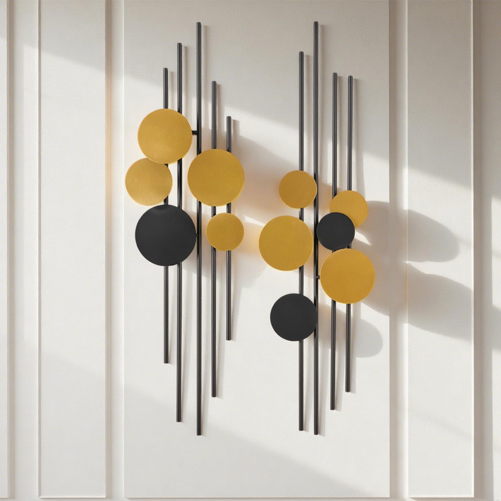 2 Pieces Large Metal Wall Decor 3D Modern Aesthetic Sculptures