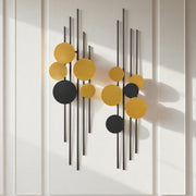 2 Pieces Large Metal Wall Decor 3D Modern Aesthetic Sculptures