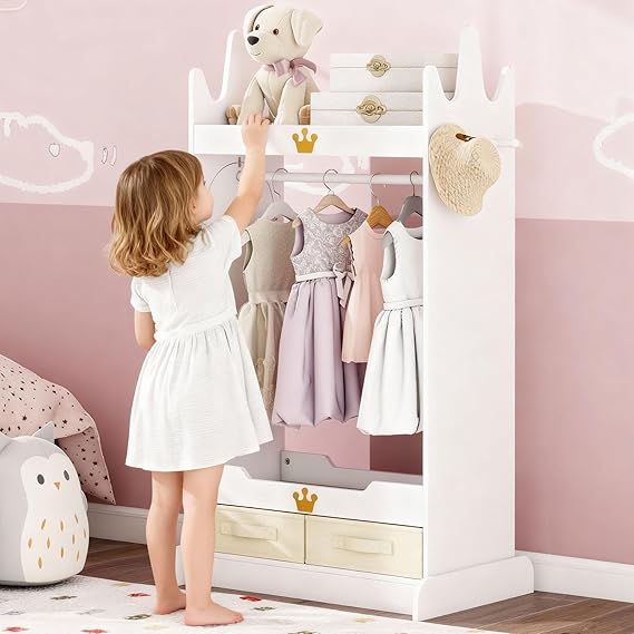 Kids Dress Up Storage with Mirror