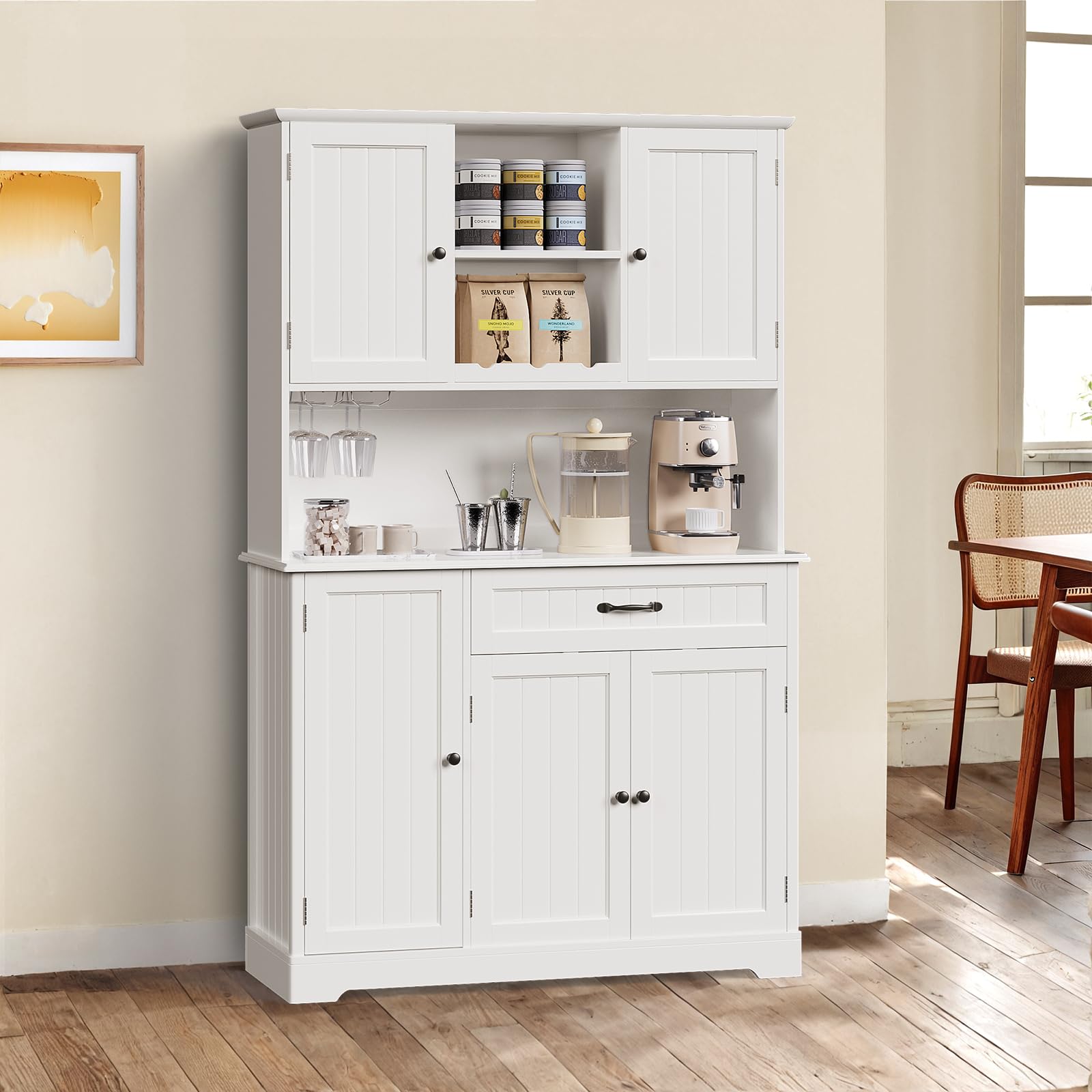 Kitchen Storage Cabinet with Door and Shelves