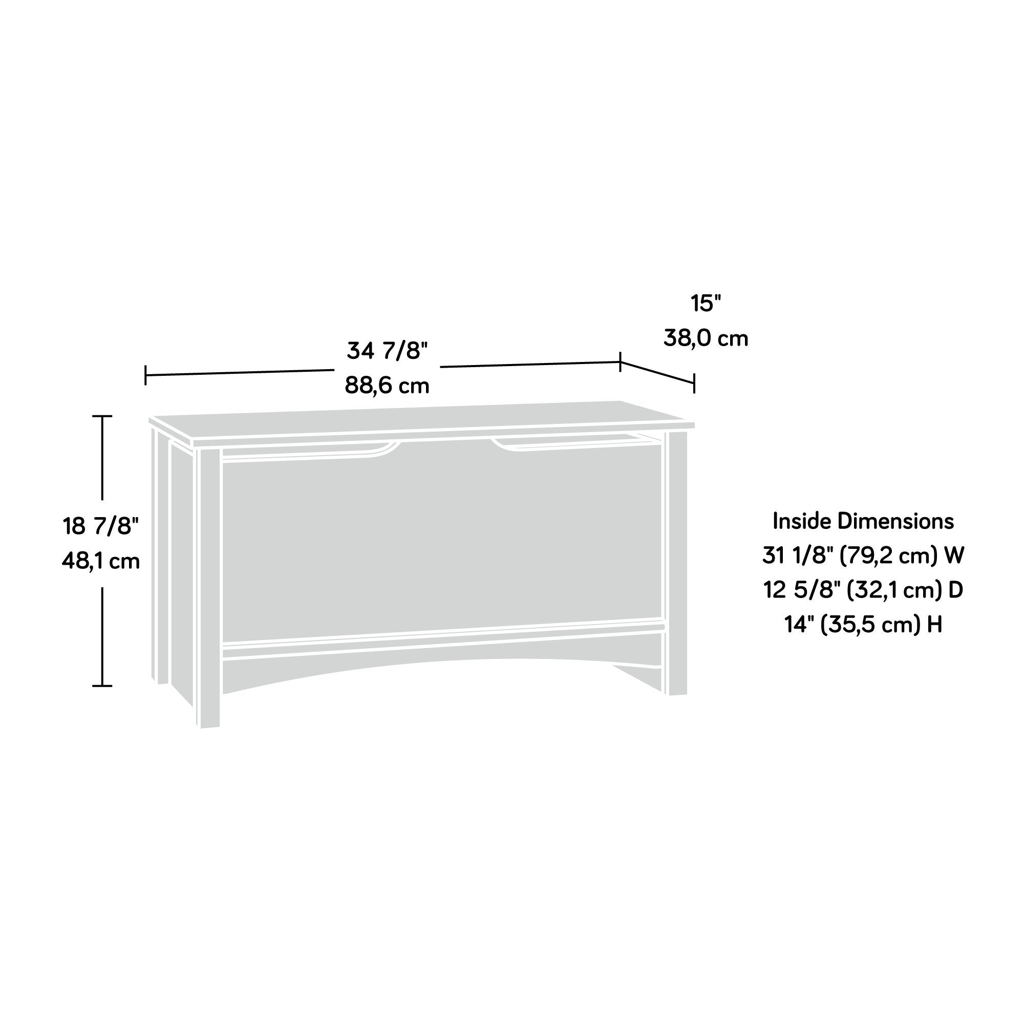 Storage Chest with Safety Hinge Lid