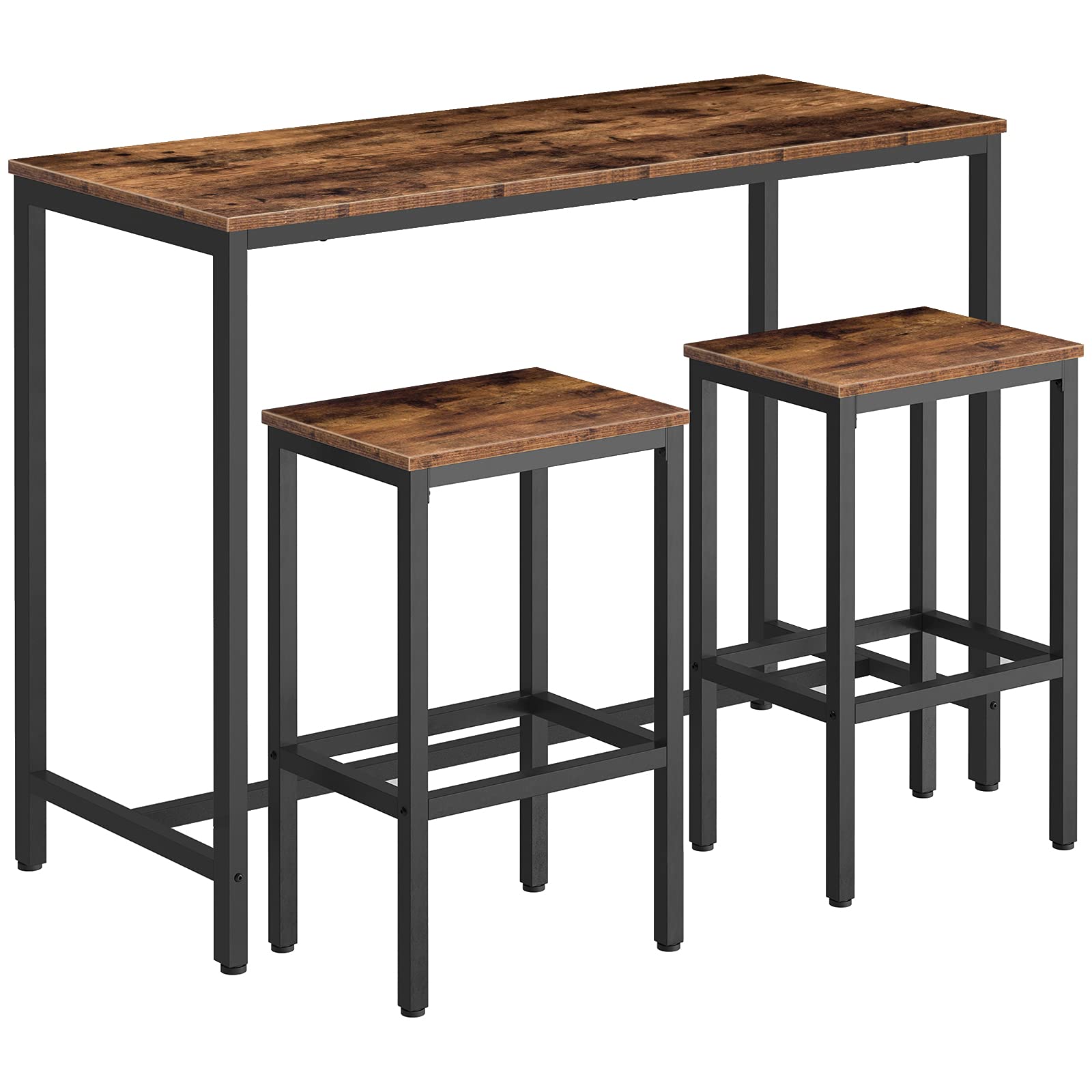 Bar Table and Chairs Set with 2 Stools