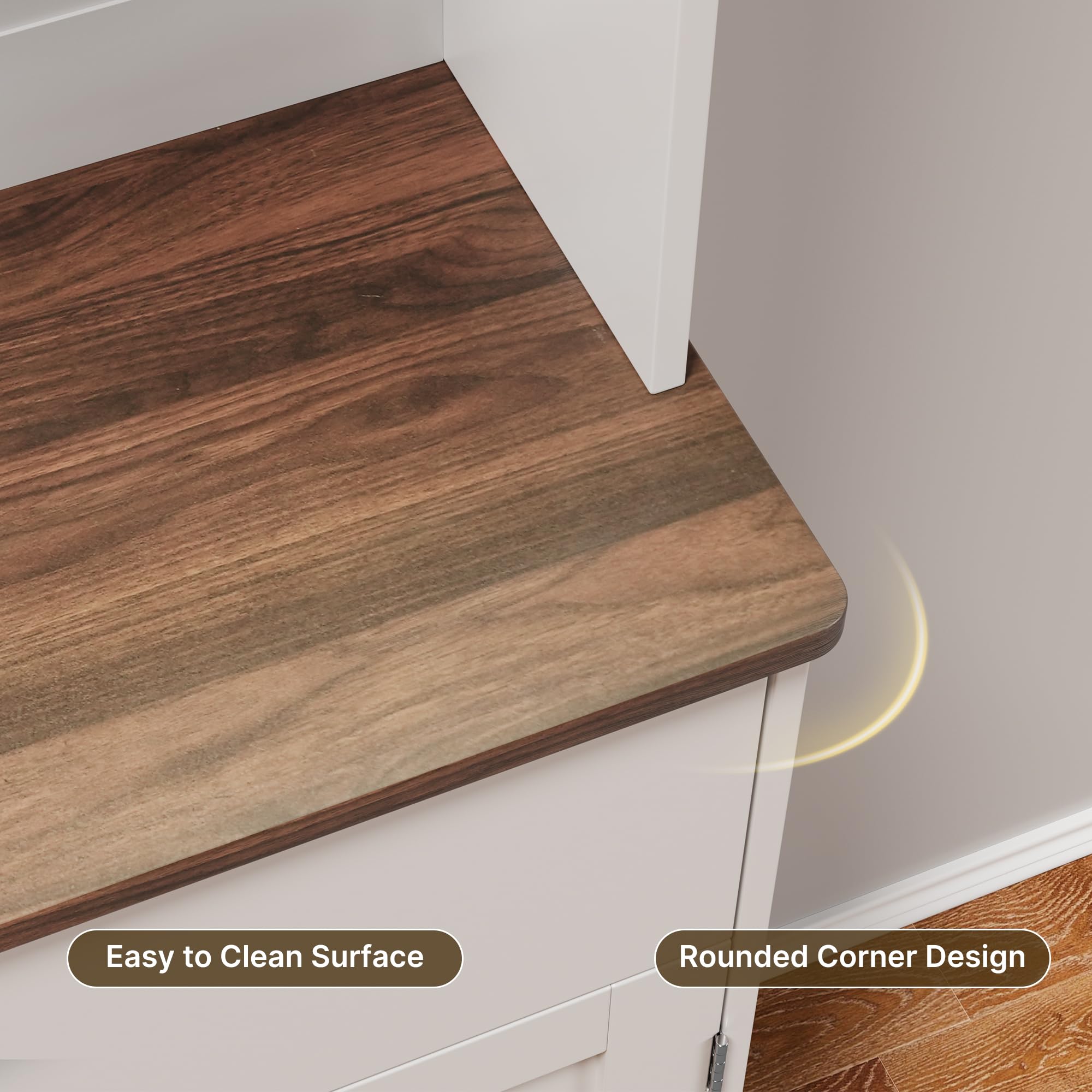 71" Storage Cabinet with LED Lighting and Charging Station