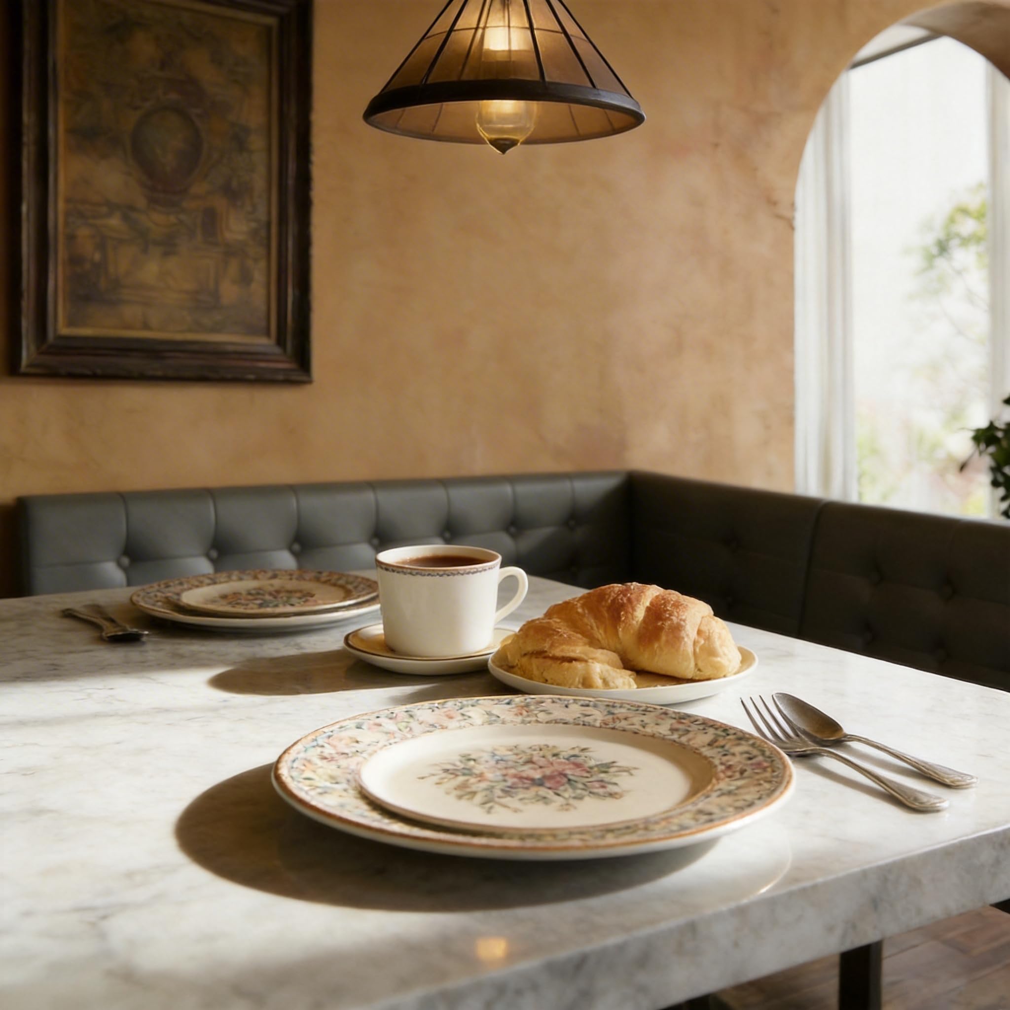 L-Shaped Corner Dining Table Set with Bench