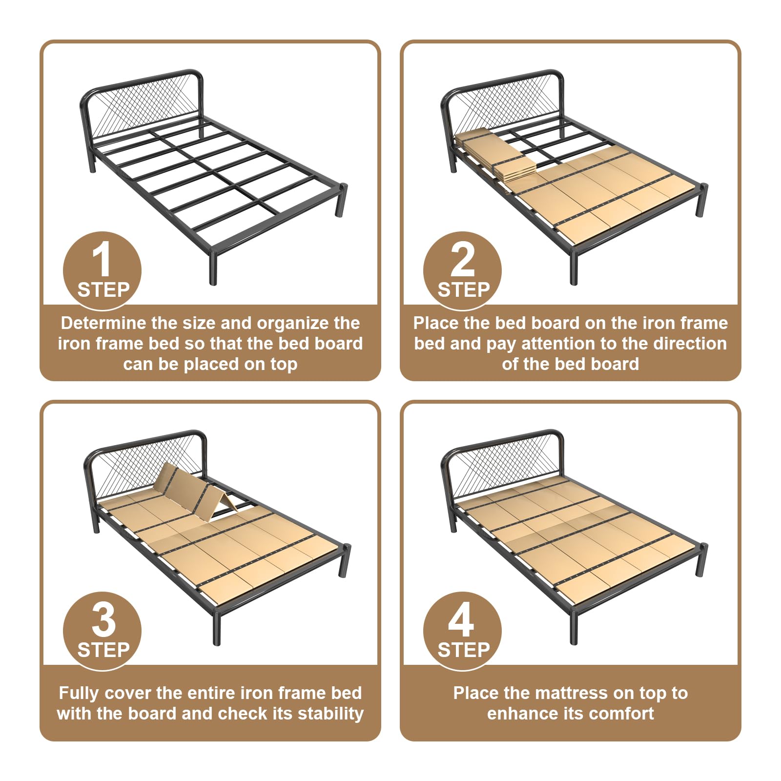 Foldable Bunkie Board Mattress Support King Size
