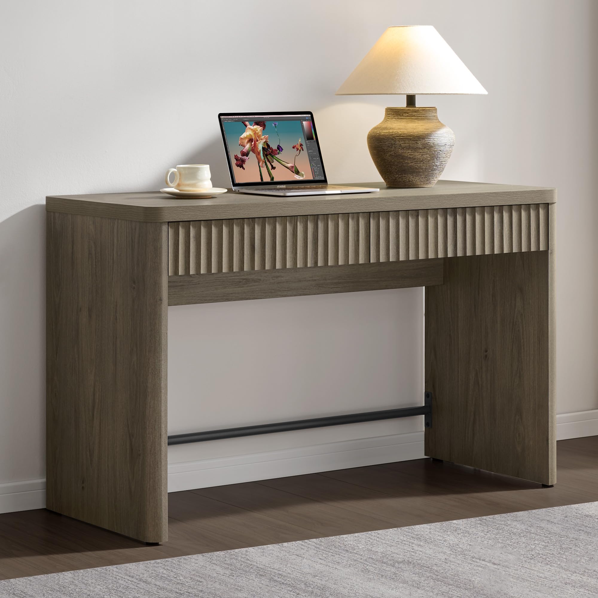 Office Computer Desk with 2 Drawers 48.8" Executive Writing Desk