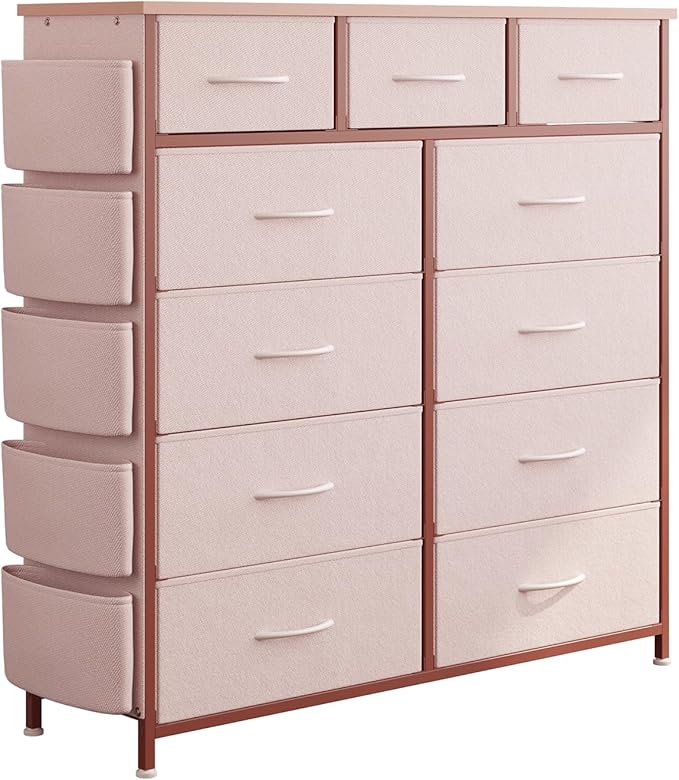 11 Drawer Fabric Storage Dresser with Deep Shelves