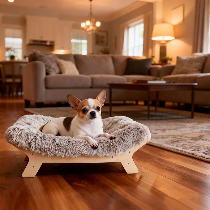 Extra Large Elevated Dog Bed with Washable Cover
