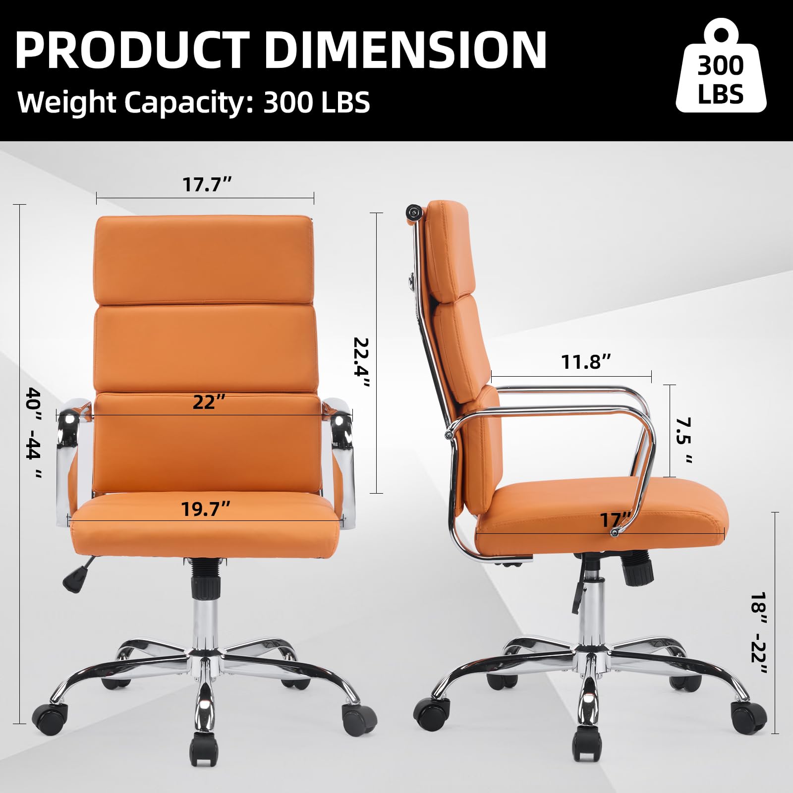 Ergonomic Office Chair - Mid Back Executive Desk Chair
