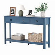 Console Table with 3 Drawers - 2-Tier Entryway Storage