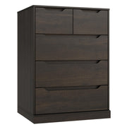 5 Drawer Dresser Dark Brown