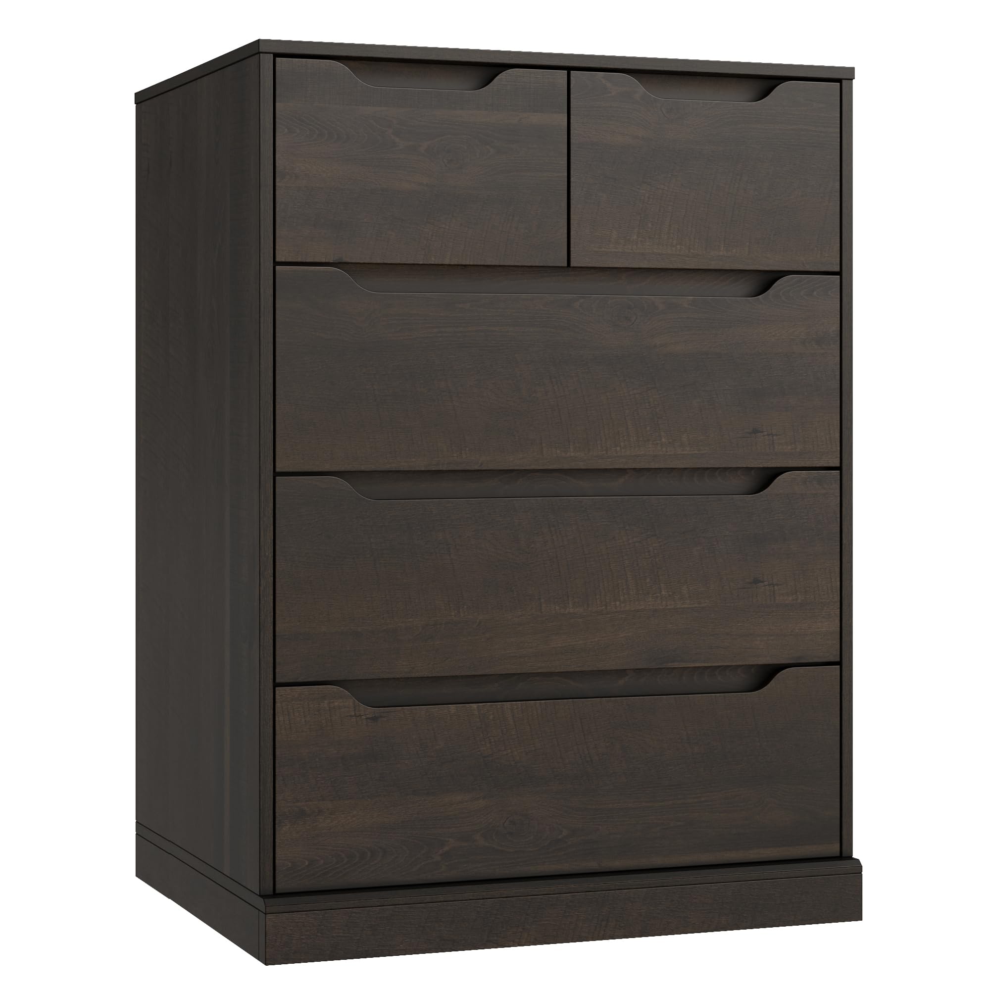 5 Drawer Dresser Dark Brown