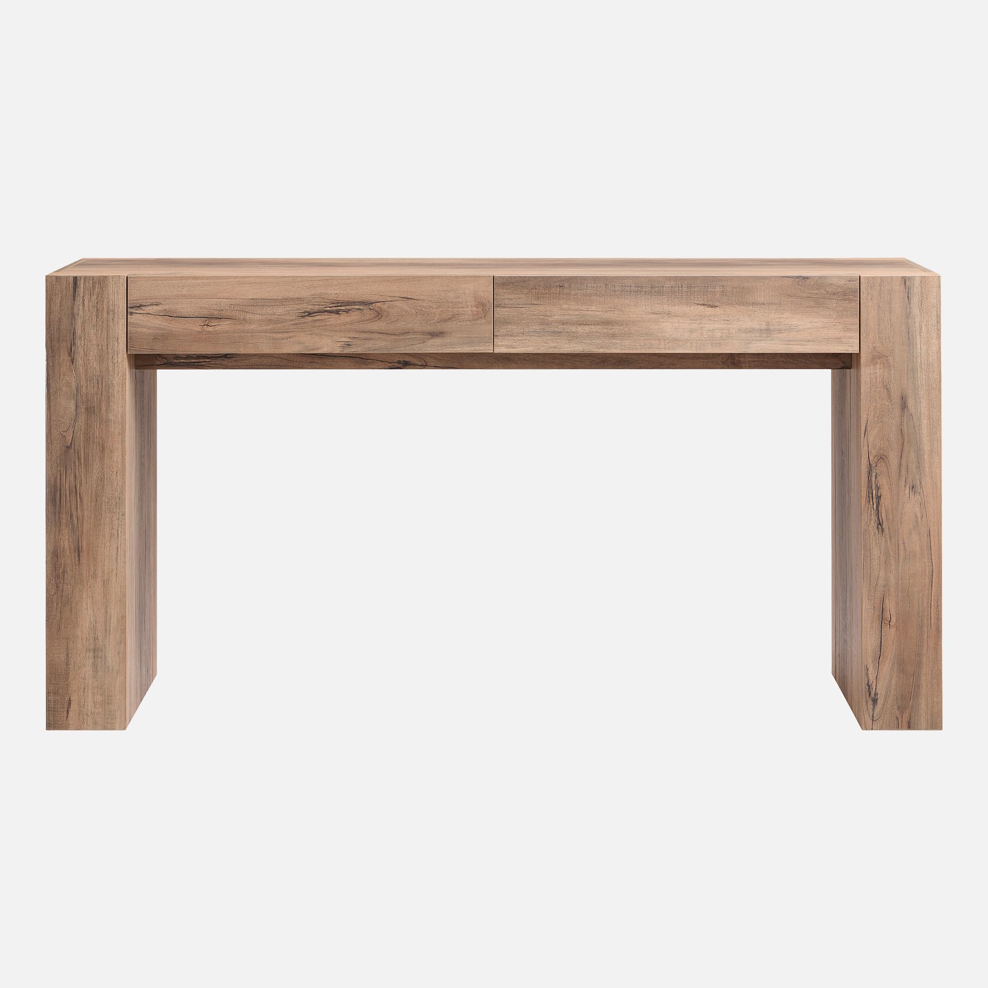 Modern Entryway Console Table with Drawers 63 Inch