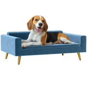 Modern Velvety Dog Sofa Bed with Removable Washable Cushion