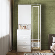 Vanity Desk with Mirror and Lights