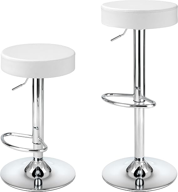 Modern Swivel Bar Stools Set of 2 - Counter Height Adjustable