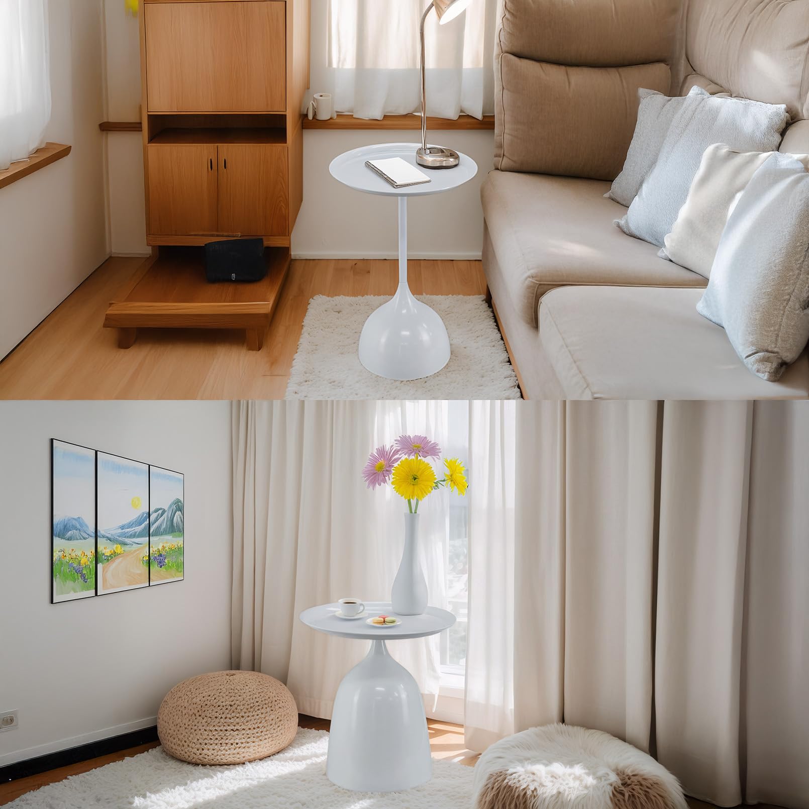 White Nesting Tables Set of 2