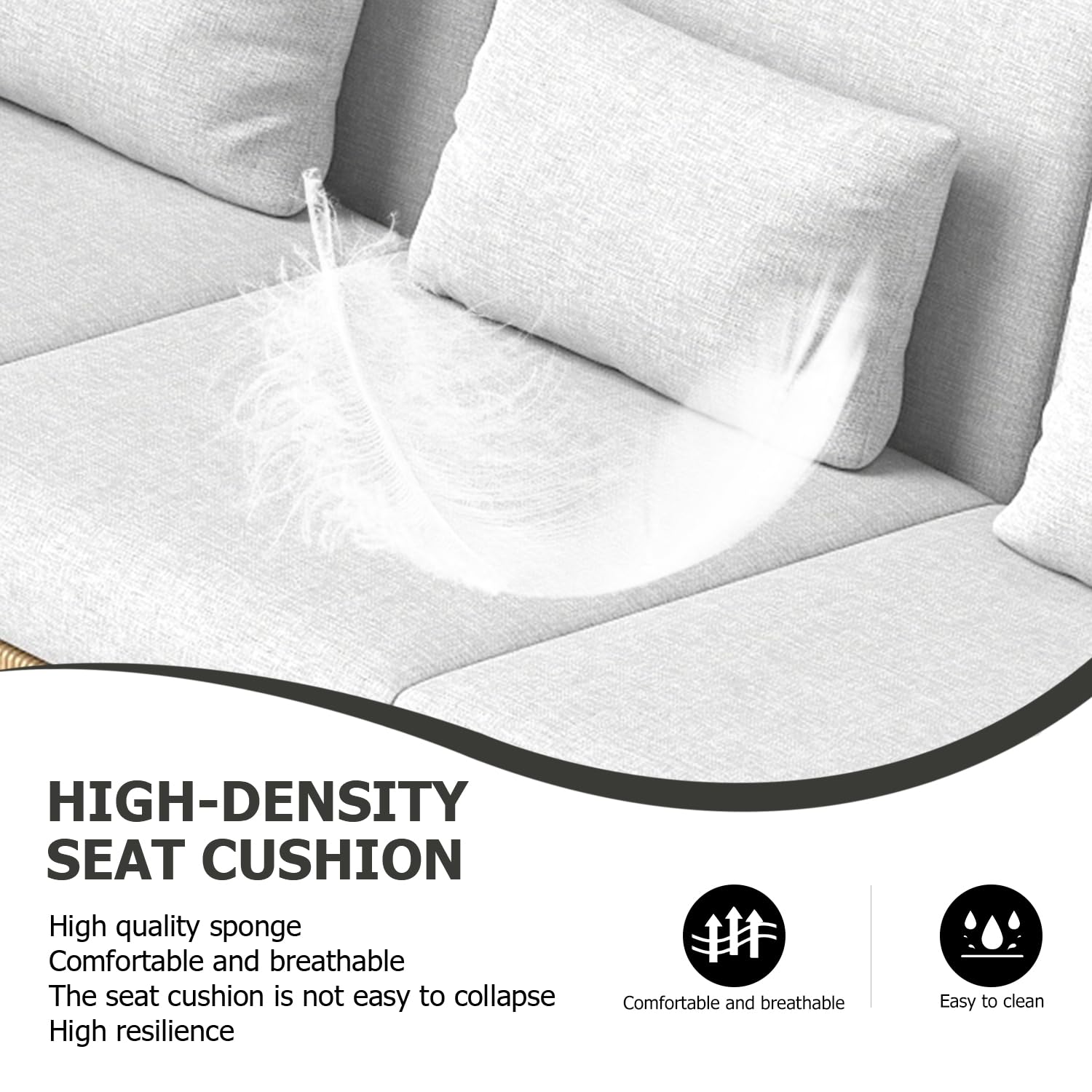 Aluminum Patio Sofa Set with PE Rope Weaving