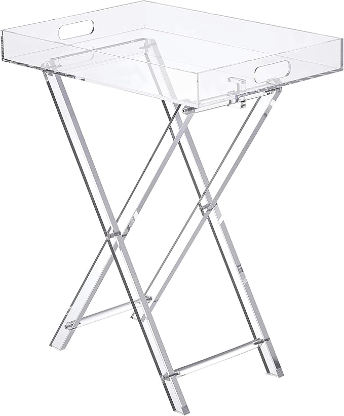 Acrylic Folding Tray Table with Handle