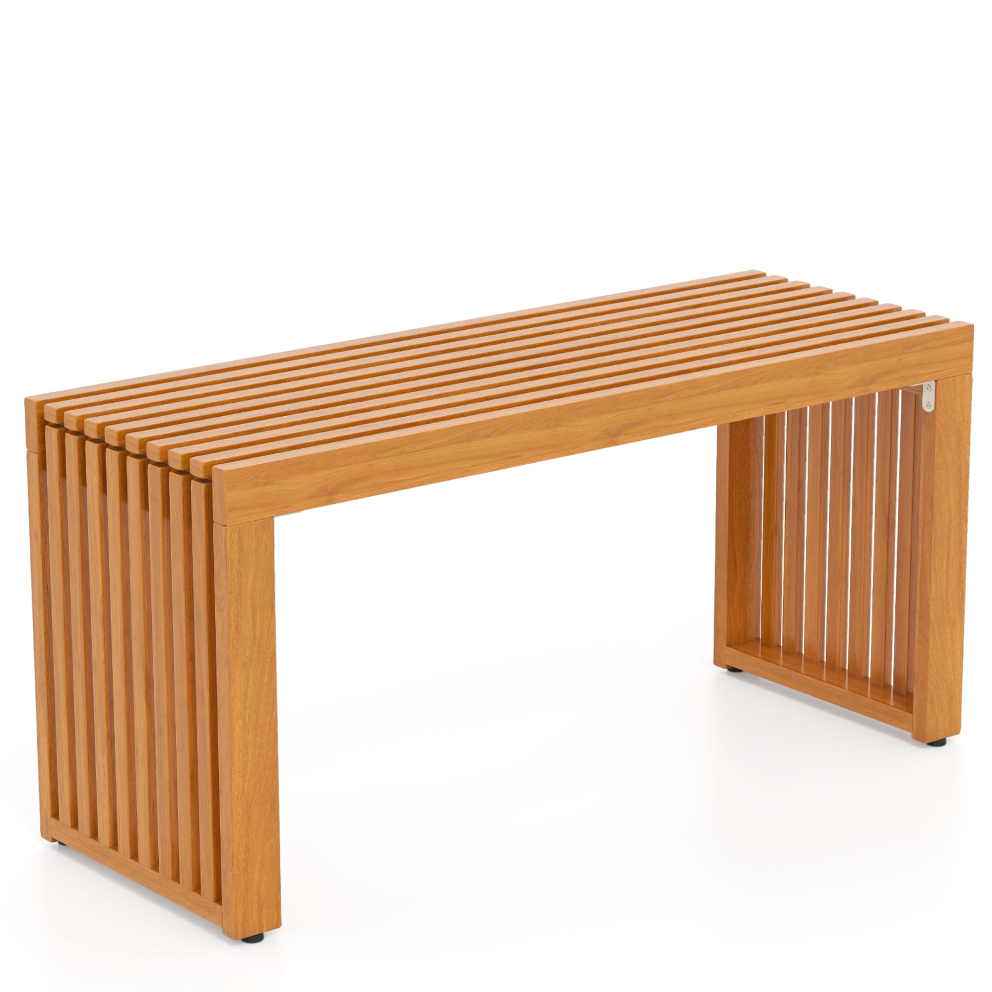 Acacia Wood Patio Bench 36 Inch Outdoor Seating
