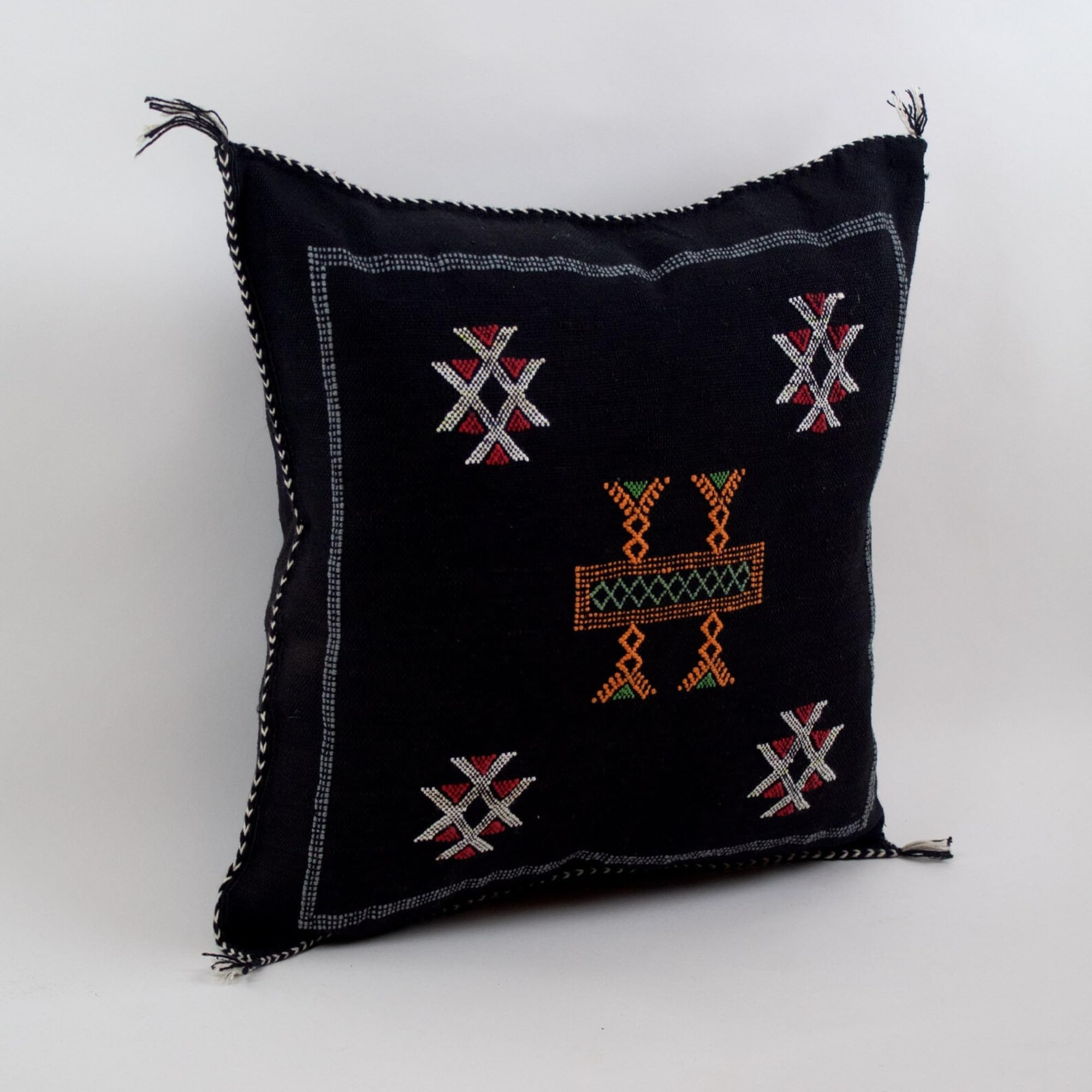 Moroccan Cactus Silk Embroidered Pillow Case 20x20
