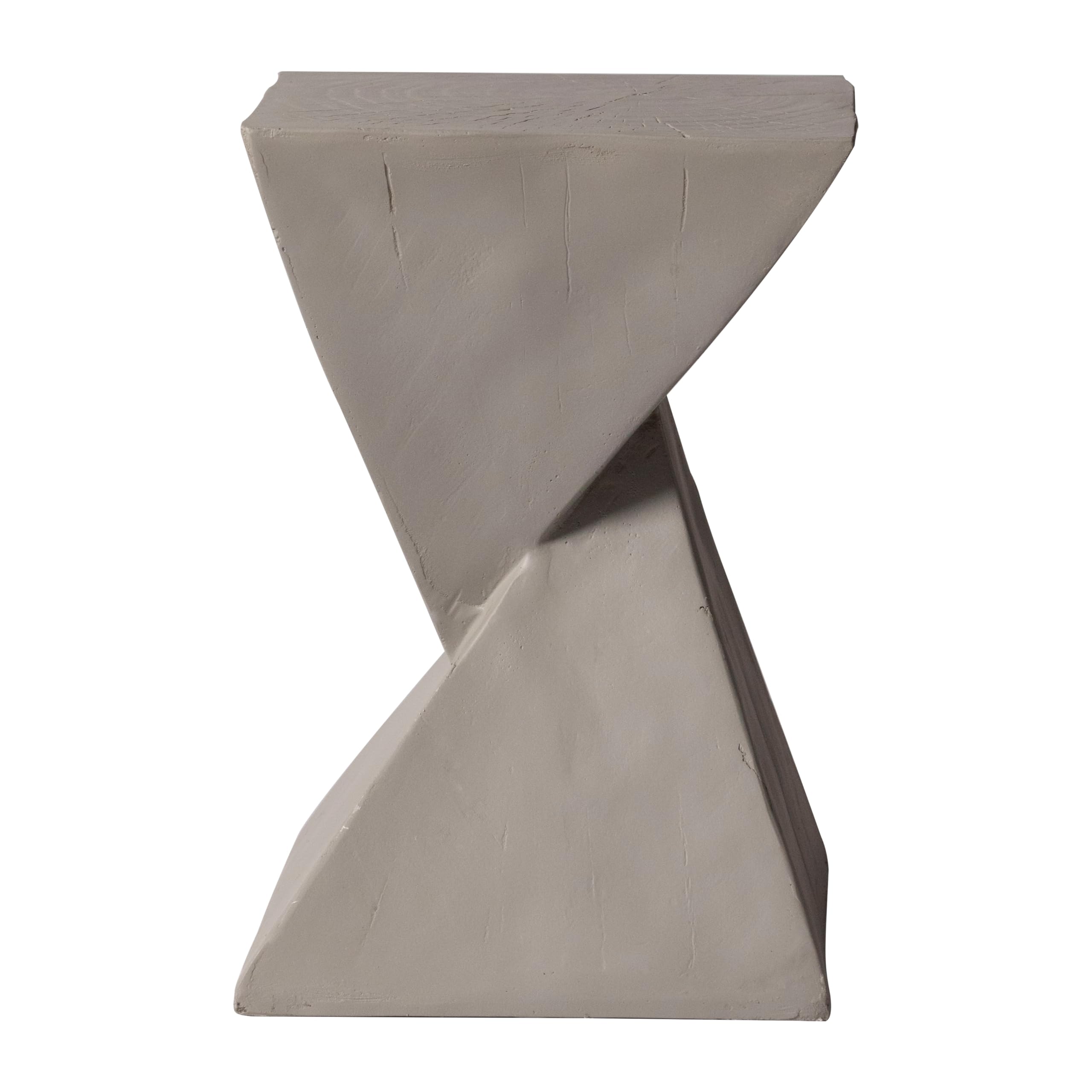 Modern Square Fiberstone Side Table - Grey