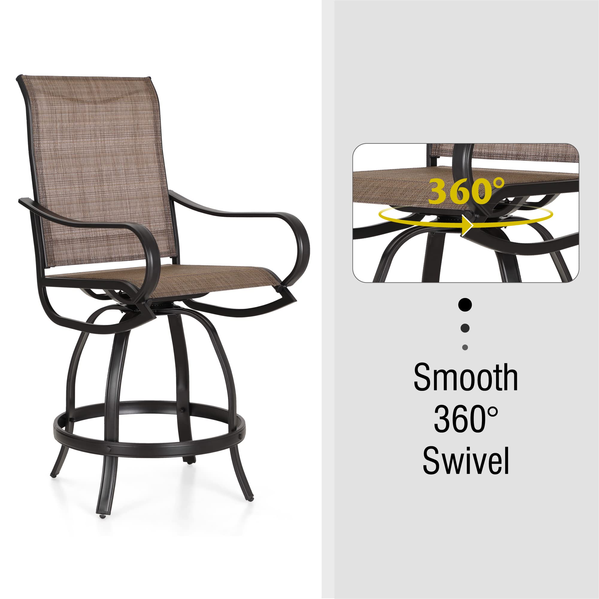 Outdoor Counter Height Bar Stools Set of 4