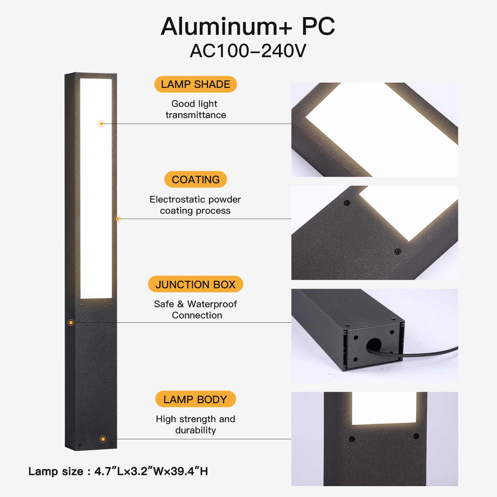 LED Outdoor Pathway Bollard Light