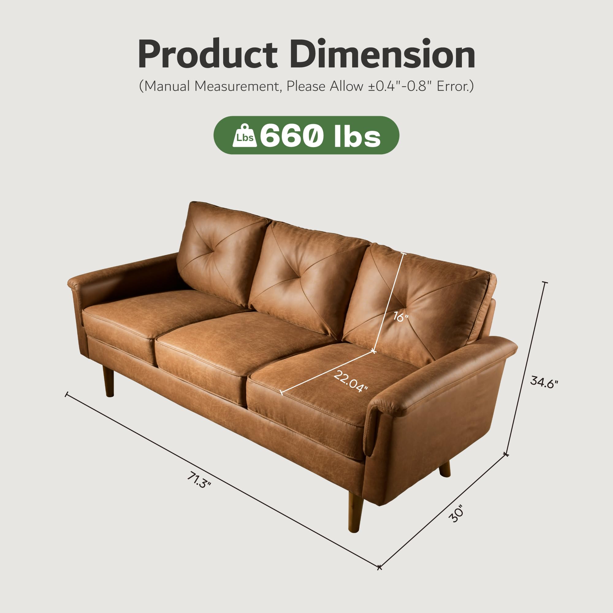 3 Seater Sofa with Deep Seat