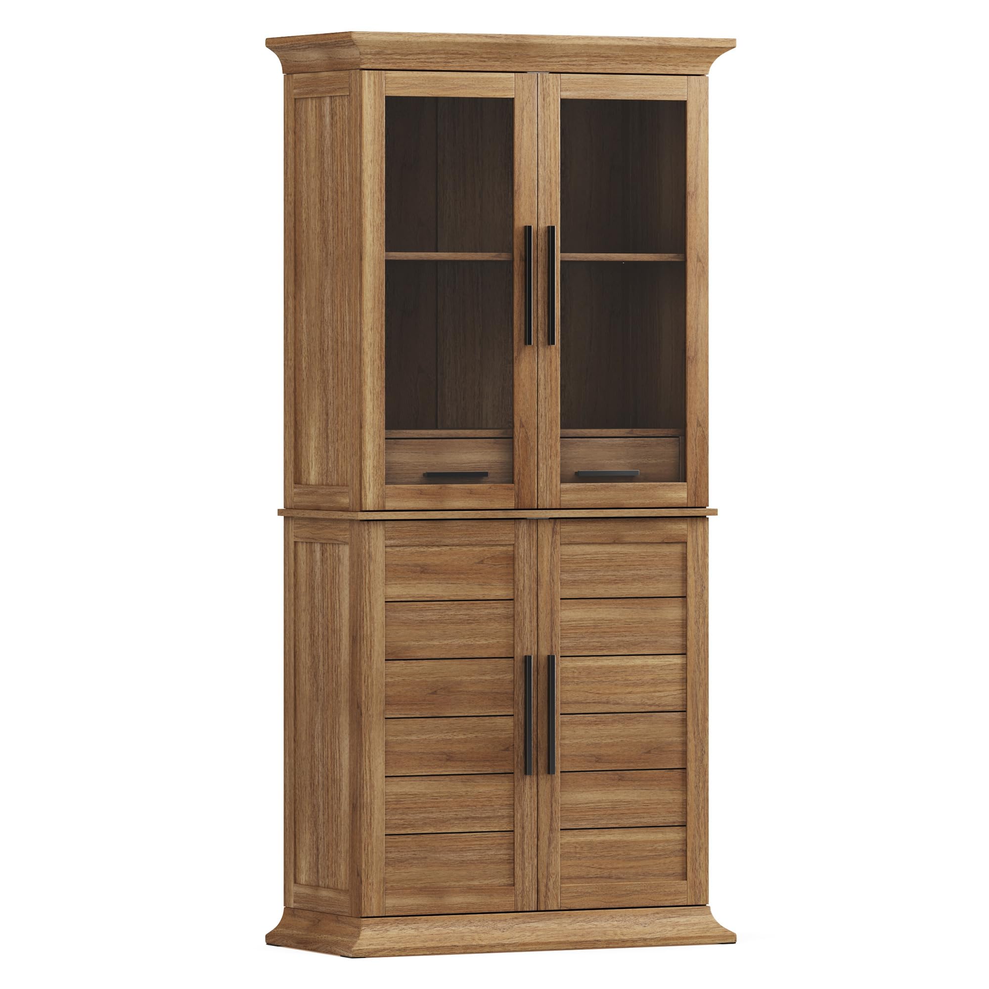 72" Storage Cabinet with Adjustable Shelves and Drawers