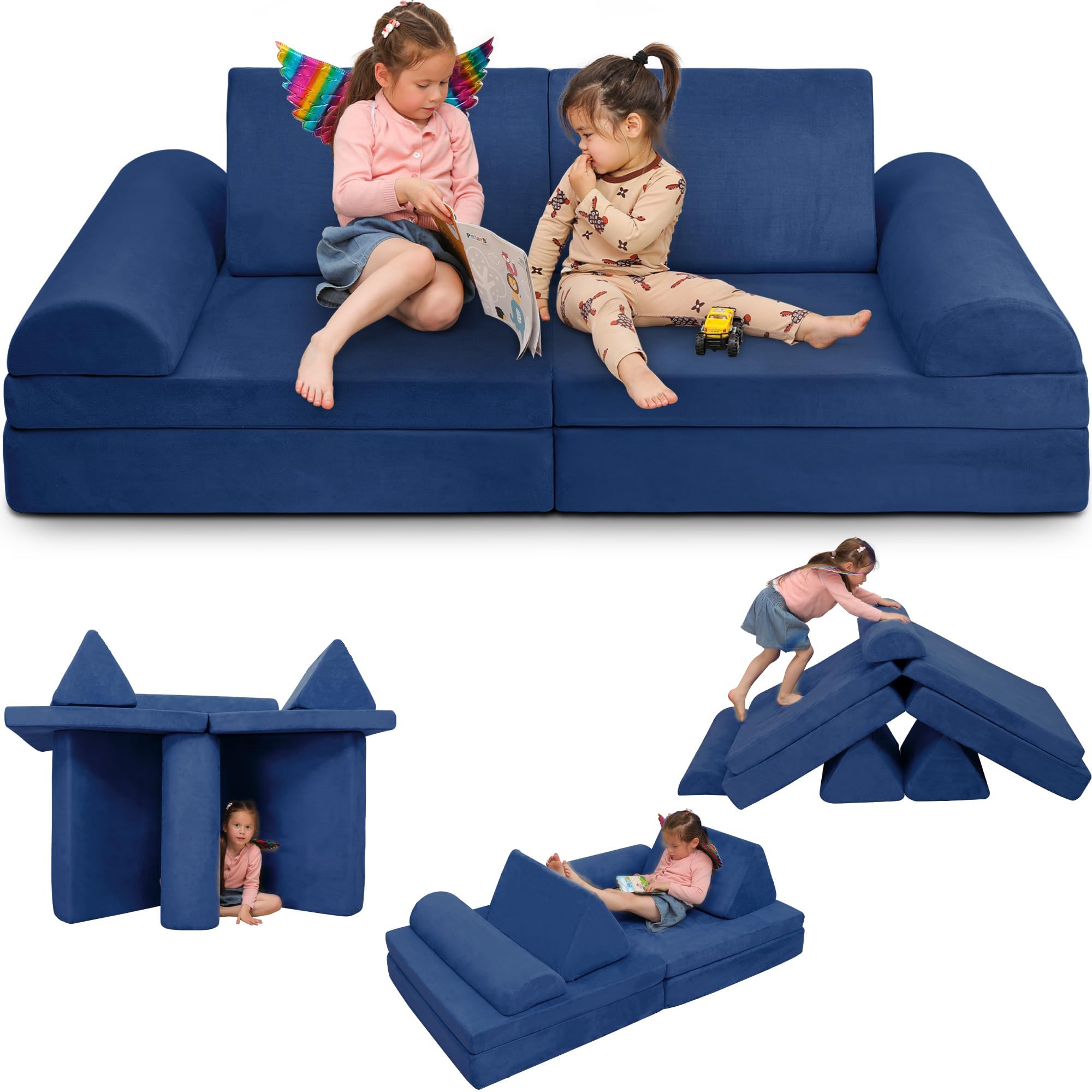 Large Modular Play Couch for Kids