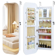 Wall Mounted Jewelry Cabinet with Full Length Mirror