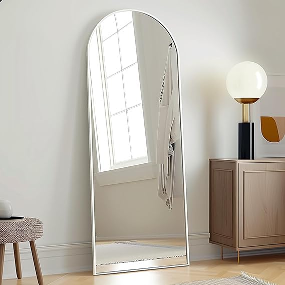 Arched Full Length Mirror 70x26 Gold Aluminum Frame