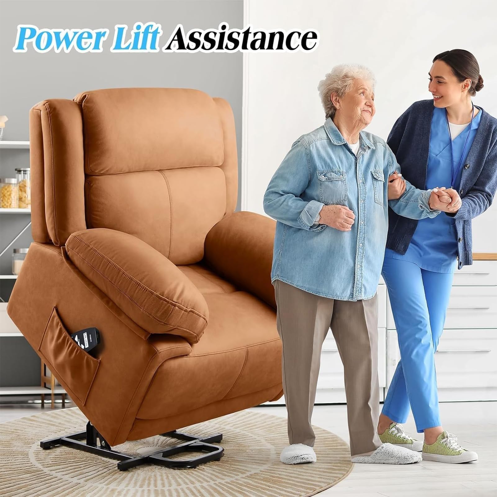 Electric Power Lift Recliner Chair with Massage and Heat
