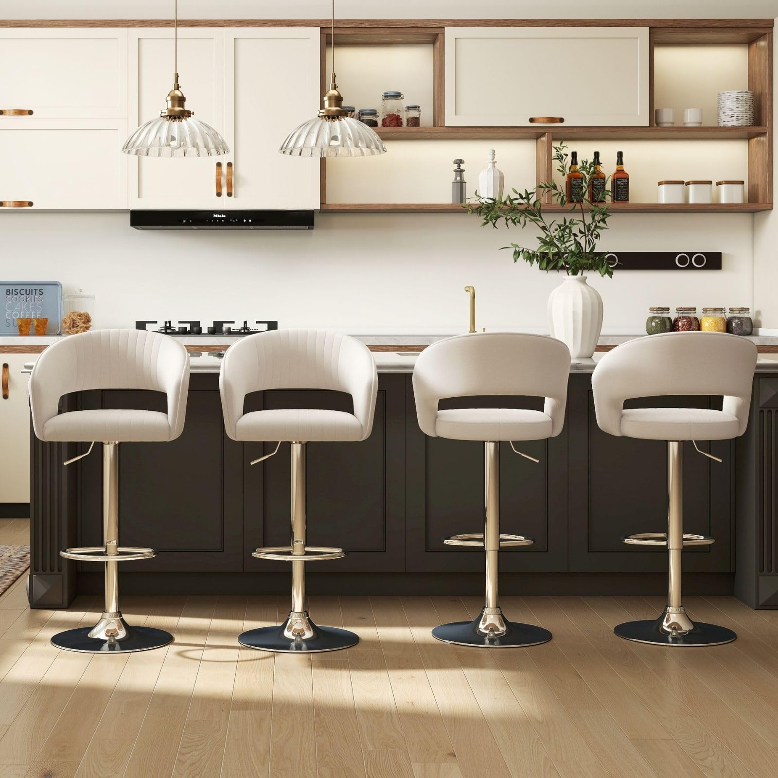 Adjustable Swivel Bar Stools Set of 2