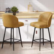 Mid Century Modern Swivel Bar Stool Set of 2