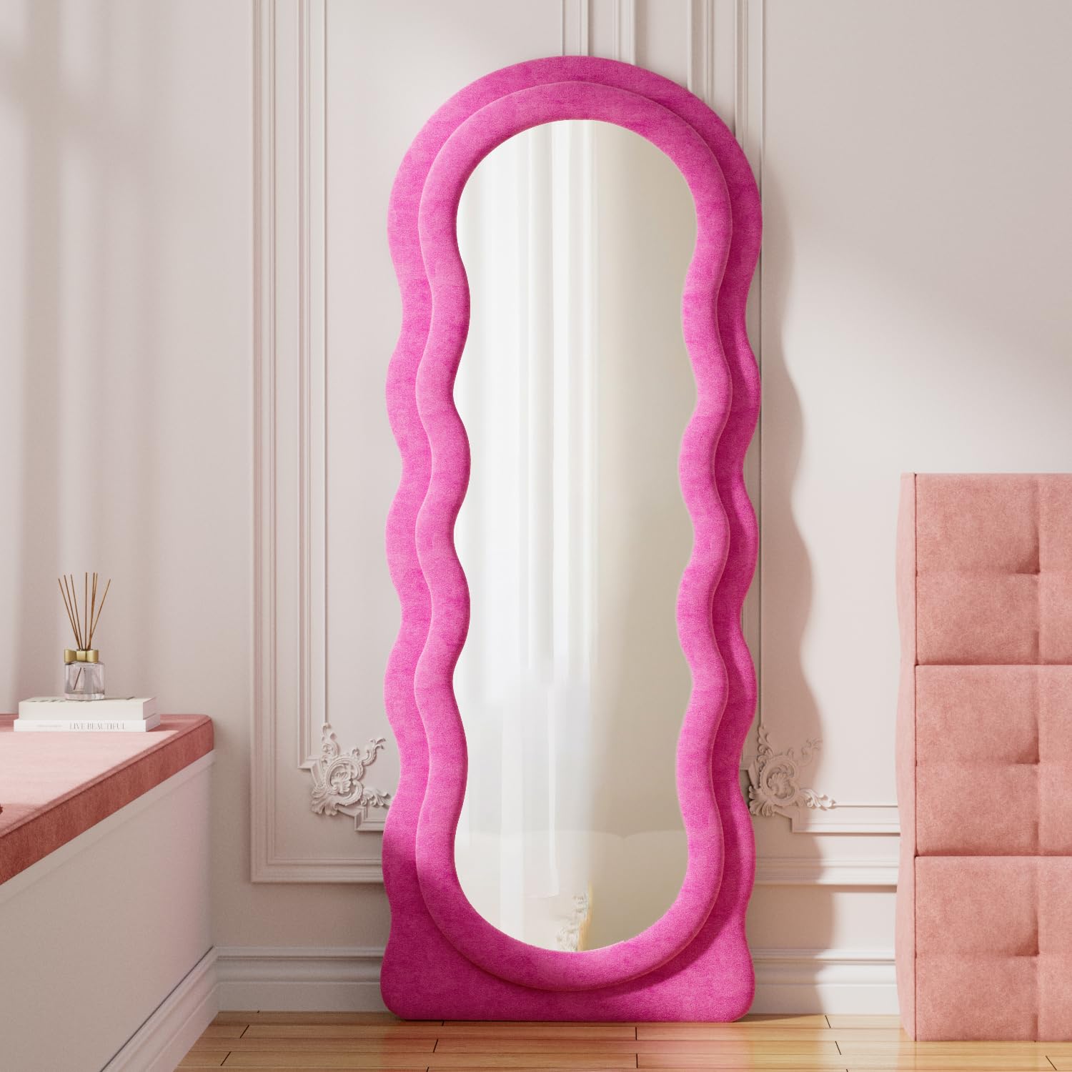 Wavy Full Length Mirror 63x24 Inch